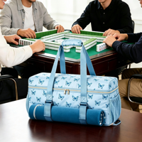 Ensemble de 3 supports pour tuiles de mahjong en polyester imperméable, sac fourre-tout à fermeture éclair, grande capacité de rangement, garantie à vie, couleur personnalisable