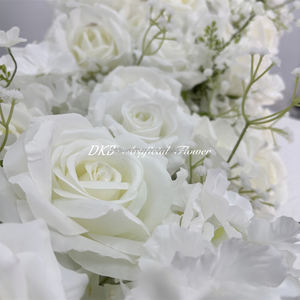 DKB Usine de fleurs artificielles, vente en gros de tapis d'escalier en soie blanche pour la décoration d'escaliers de mariage - Product Image 5