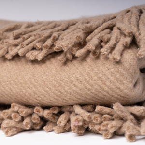 Màu Xanh Hai Mặt Chăn 100% Len Bán Buôn Borrego Chăn Siêu Nhân Chăn Hai Bên Dệt Sang Trọng - Product Image 6