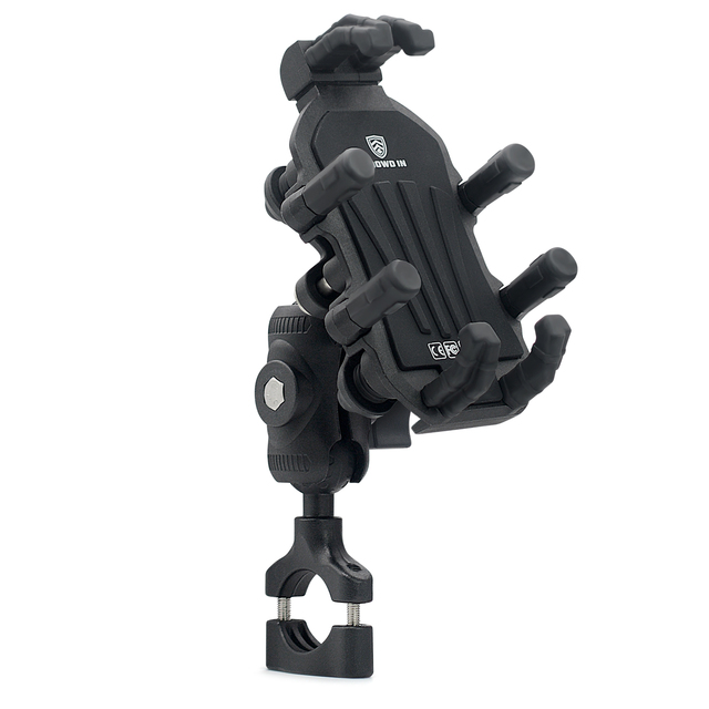 EL-1990A1 Motorcycle Bike Phone Mount with Vibration Dampener for 19-35mm Handlebar Diameter