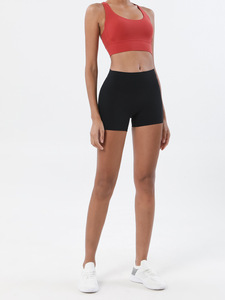 กางเกงขาสั้นออกกำลังกายเอวสูงรุ่นใหม่ XW-BJ-4002 สำหรับผู้หญิง ไซส์ XXL สีพื้น สำหรับออกกำลังกาย ฟิตเนส โยคะ ดีไซน์ยกกระชับ พร้อมเอวยางยืด - Product Image 4