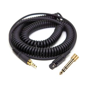 Cavo audio a spirale di ricambio placcato oro con schermatura a treccia per AKG K701 da 3,5 mm a <span class=keywords><strong>XLR</strong></span> e adattatore da 6,35 mm - Product Image 3