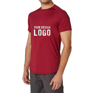 T-shirt de sport pour homme en coton polyester à séchage rapide avec logo personnalisé, de haute qualité, coupe ajustée, pour la musculation et l'entraînement - Product Image 1