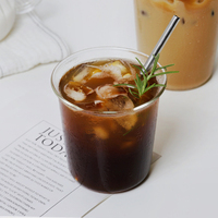 Tasse à café en verre à large ouverture simple, résistante à la chaleur, en borosilicate de haute qualité, 56H, créative, pour la maison, le bureau, la boisson, l'eau