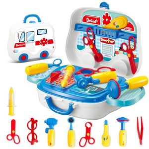 <span class=keywords><strong>Vaisselle</strong></span> de cuisine pour enfants Xinhen, coiffeuse, outils de caisse enregistreuse, jeu de docteur, valise portable, ensemble de jouets - Product Image 2