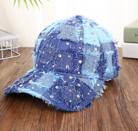 Casquette de baseball unisexe à strass scintillants et à carreaux, style trucker effiloché et vieilli, avec paillettes, réglable, pour les fêtes et le quotidien