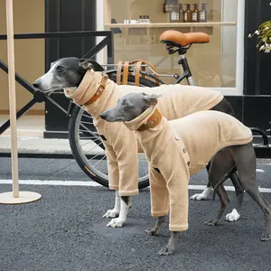 Suéter para mascotas de cuello alto de lujo OEM, ropa de invierno suave y cálida de poliéster para perros, venta al por mayor multicolor para galgos para la temporada de verano - Product Image 4