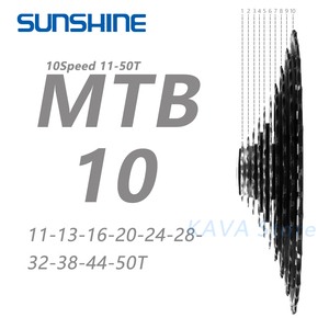SUNSHINE <span class=keywords><strong>10</strong></span> <span class=keywords><strong>vitesses</strong></span> noir ultra-léger montagne vélo volant 11-50T <span class=keywords><strong>Cassette</strong></span> roue libre partie pour <span class=keywords><strong>Shimano</strong></span> GX HG pour <span class=keywords><strong>vtt</strong></span> - Product Image 4