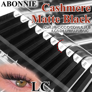 Extensions de cils Abonnie Ub <span class=keywords><strong>Uc</strong></span> <span class=keywords><strong>ud</strong></span> 07 Curl Lash, plateaux de cils noir mat, extensions de cils en cachemire, fournitures pour extensions de cils - Product Image 1