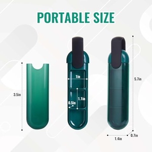 Pastillero de Viaje Ecológico de Plástico, Diseño a Prueba de Fugas, Colores Personalizados, Uso Diario, Elegante, Tamaño de Bolsillo, 3 Compartimentos Divididos - Product Image 2