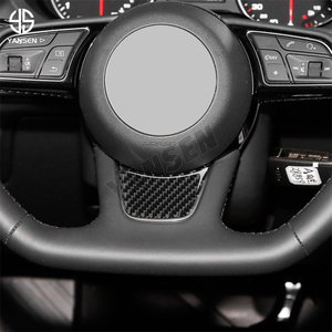 Autocollant de Volant de Voiture pour <span class=keywords><strong>Audi</strong></span> A6 C7 12-18 A7 A4L A3 <span class=keywords><strong>Q3</strong></span> Q5 Décoration en Fiber de Carbone Allroad <span class=keywords><strong>Sportback</strong></span> Auto Assesories - Product Image 4
