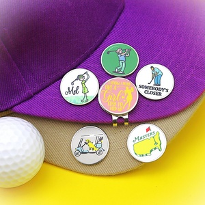 Pulsera, Gorra de sublimación, Collar biodegradable, Marcador de pelota de golf personalizado de calidad con borde martillado recto - Product Image 2