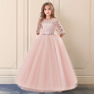 Robe en dentelle fleurie pour filles de 6 à 14 ans, vêtements de princesse, robe longue pour fête, robe de soirée pour filles, vêtements de mariage - Product Image 3