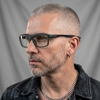 Monture de lunettes classique et tendance pour homme en TR90, double couleur, avec branches antidérapantes réglables et charnière à ressort
