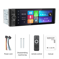 BQCC Autoradio universel 6,28'' avec écran sans fil CarPlay Android Auto, radio FM RDS, lecteur multimédia MP5, caméra d'aide à la conduite