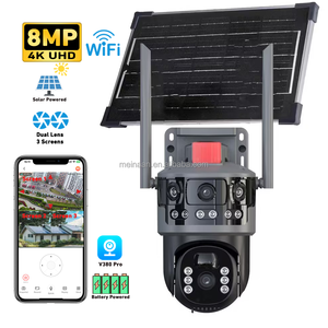 8MP <span class=keywords><strong>2</strong></span> Objektiv 4K Solar panel Power Wireless WiFi CCTV IP PTZ Kamera Outdoor V380 Pro Überwachungs sicherheit WiFi Solar CCTV Kamera - Product Image 1