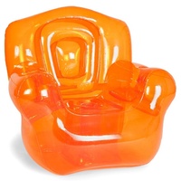 Chaise ballon gonflable portable en PVC durable, motif singe de dessin animé, pour enfants, étanche, avec pompe à air électrique alimentée par prise, pour extérieur, multicolore