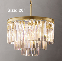 Lustre moderne de luxe créatif décoratif à hauteur réglable en acier et cristal pour la maison, la villa, la chambre, le hall d'entrée de mariage