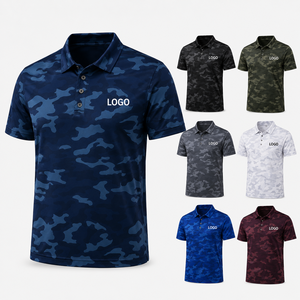 Polo de Golf Personalizado Premium para Hombre, Camuflaje, Rendimiento, Absorción de Humedad, Marca Privada, Ropa Corporativa OEM - Product Image 2
