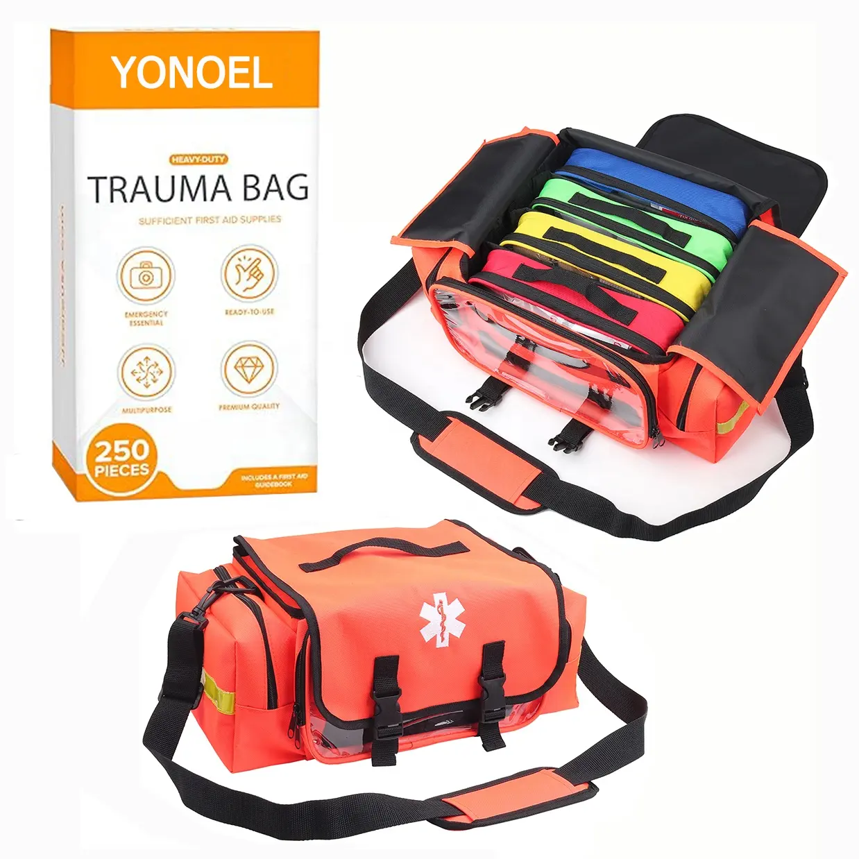 Custom Logo Medical Supplies Kit Nylon Large Emergency First Aid Bag Trauma Clinic First Aid Kit