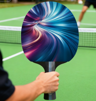 Raquette de tennis de table en bois vert 3 étoiles avec fond de batte de ping-pong bleu