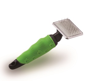 Logo Customization Stainless Steel Dog Grooming <b>Brush</b> With Green Handle For <b>Pet</b> Hair Care - Product Image 3