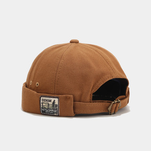 Venta al por mayor Retro Brimless Melon Skin Hat Versión coreana Versátil Landlord Hat Hombres Street Hip-hop <span class=keywords><strong>Melo</strong></span> Hat - Product Image 4