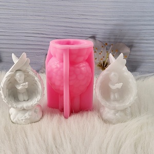 Moldes de fundición de resina hechos a mano para adornos decorativos DIY estilo Ins silicona la pequeña muñeca en las alas moldes W0244 - Product Image 4
