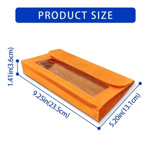Pizarra Magnética Portátil de Poliéster Blanca con Bolsillos de Almacenamiento, Cuadrada, Color Naranja, Suministro Exclusivo del Fabricante - Product Image 5