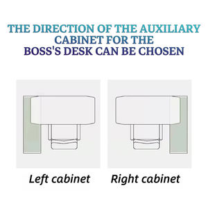 Muebles de oficina Nuevo modelo Mesa de escritorio Escritorio ejecutivo de lujo en forma de L con mesa auxiliar Escritorio de oficina Mesa de oficina - Product Image 6