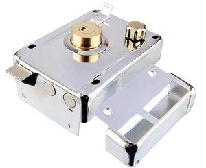 स्टेनलेस स्टील सिंगल सिलेंडर रिम लॉक 3 कुंजी ग्रेड 3 एनसी/भामा 400,000 चक्र 35-55 मिमी मोटाई लकड़ी/लौह sn/ab/ac - Product Image 4