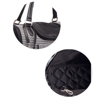 Erweiterbare Klassische Umweltfreundliche Fluggesellschaft-Zugelassene Nylon-Oxford-Mesh-Reißverschluss Tragbare Haustiertransportbox Weiche Reisebett-Tasche Klein Kariert