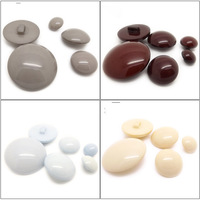 Dôme en forme d'arc de champignon, 10mm, vêtements en plastique Polyester multi-tailles, couture de boutons de tige en résine