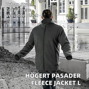 Chaqueta de Forro Polar Hgert PASADER Estilo Urbano con Cuello Alto y Cierre de Cremallera 290g/m Negro Talla L - Product Image 2