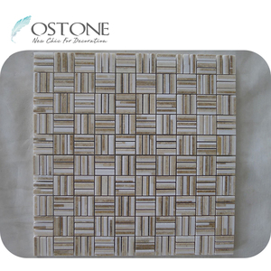 Bán Buôn Athens Màu Xám + Trắng Thoassos Đá Cẩm Thạch Composite Mosaic Gạch Phòng Tắm Khảm - Product Image 4