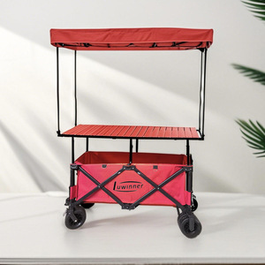 Night Market Stall Special Red & Black Folding Mobile Car Lifting Egg Roll Table Board Sunshade Outdoor Stall - Product Image 2