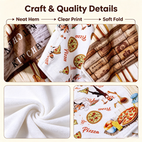 Serviettes de cuisine en microfibre imprimées sur mesure, séchage rapide, absorbantes, chiffons à vaisselle carrés, chiffons de nettoyage écologiques, vente en gros OEM