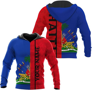 Fitspi Pays Culture Drapeau Caraïbes Mer Haïti Île Pull Hommes Femmes Survêtement Impression 3d Streetwear Harajuku Capuche En Gros - Product Image 4