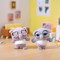 YD TOYS Nouveauté Tendance Décoration de bureau Figurine de travailleur en peluche PP super douce, Boîte mystère, Tapir malais, Éléphant, Cadeau