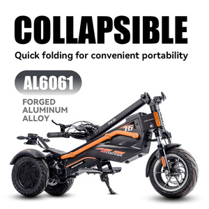 สกู๊ตเตอร์ไฟฟ้าพับได้ราคาประหยัด 3 ล้อ พร้อมแบตเตอรี่ลิเธียมถอดได้ มอเตอร์ 1000 วัตต์ สำหรับการเดินทางระยะสั้น - Product Image 3