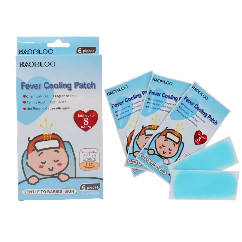 Medische Hydrogel Koorts Verminderen Cool Patch, Ice Cooling Gel Koorts Patch