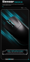 Souris de jeu sans fil ATK Dragon VXE R1 Pro Max, PAW3395 - Souris de jeu ergonomique légère pour les joueurs