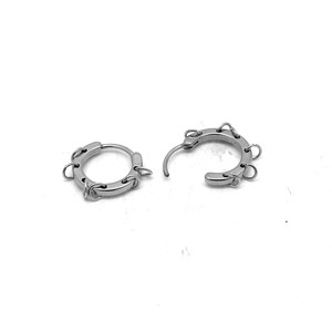 Aros de Acero de Titanio yunnique Unisex, Diseño Geométrico con Perno de Acero Inoxidable 316, Otoño 2024 Guangzhou - Product Image 3