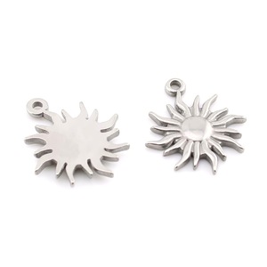 Colgante de Sol de Acero Inoxidable para Bisutería DIY, Accesorios para Collares, Primavera 2024 - Product Image 4