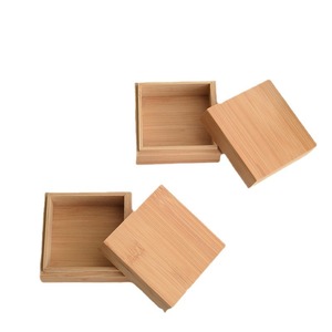 Caja de Almacenamiento de Madera Cuadrada, Color Madera Natural, Caja Decorativa para Regalos y Joyería - Product Image 3