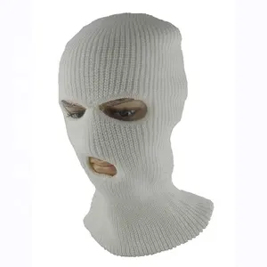 Großhandel leer 3 Loch Ski maske benutzer definierte gestrickte Winter mützen Mütze Unisex