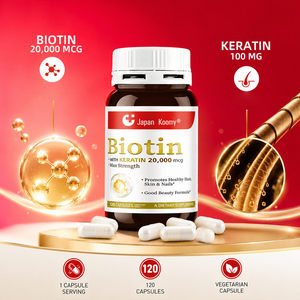 อาหารเสริมไบโอติน Shecome สูตรเฉพาะ 20000mcg บำรุงเส้นผม แคปซูลไบโอตินเคราตินสำหรับผู้หญิง - Product Image 5
