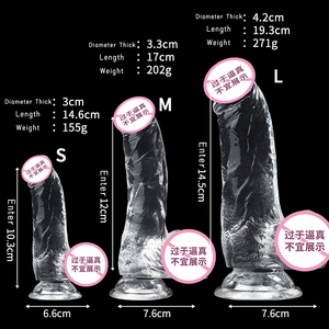 3 pièces OEM ODM Masturbateur transparent en cristal pour femmes, préservatif en cristal pour l'agrandissement masculin - Product Image 2