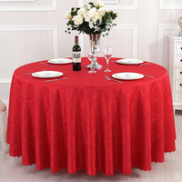 Nappe ronde de 120 pouces de style européen de haute qualité avec motif jacquard floral, nappe moderne et simple pour hôtel et banquet