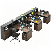 Ensemble de chaises de bureau écologiques pour entreprises, bureaux informatiques modernes pour 4/6 personnes avec combinaison libre pour le personnel de bureau